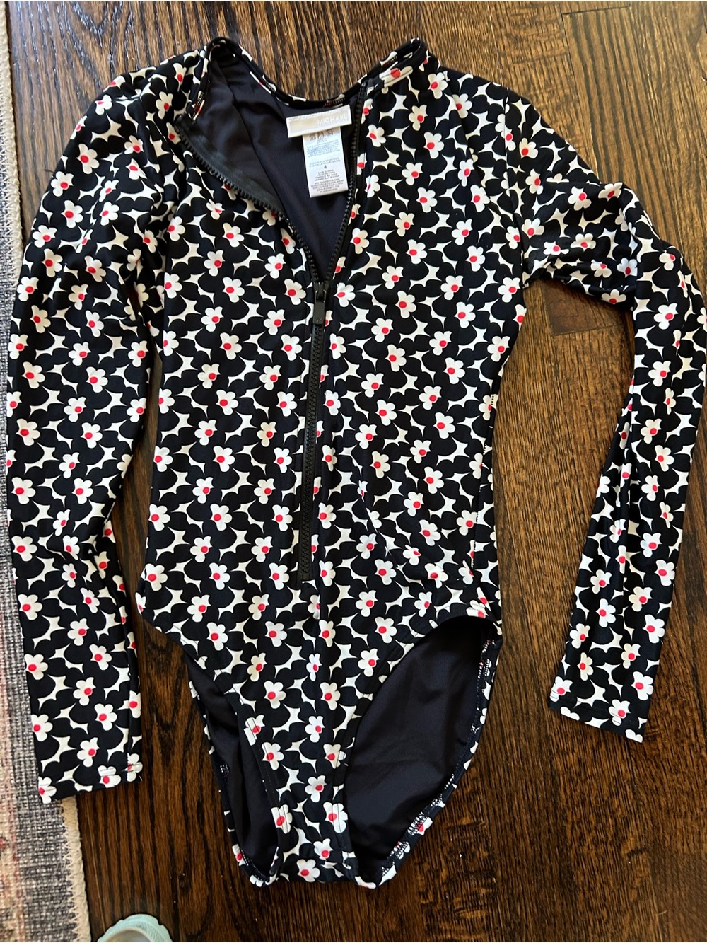 Michael kors zip up swim suit long sleeve size 4